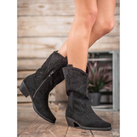 Seastar Botas de cowboy com estampa preto 1