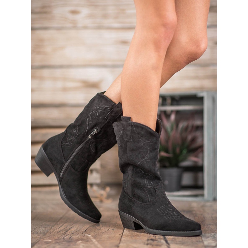 Seastar Botas de cowboy com estampa preto 1 Seastar Botas de cowboy com estampa preto 1