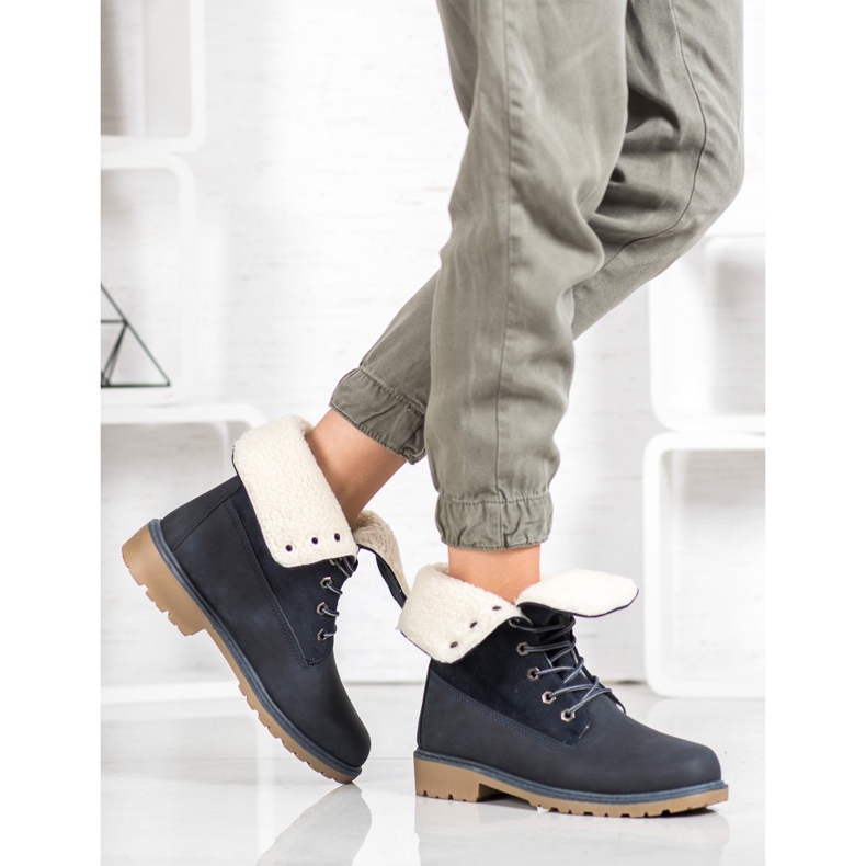 Super Me Botas de amarrar azul 1