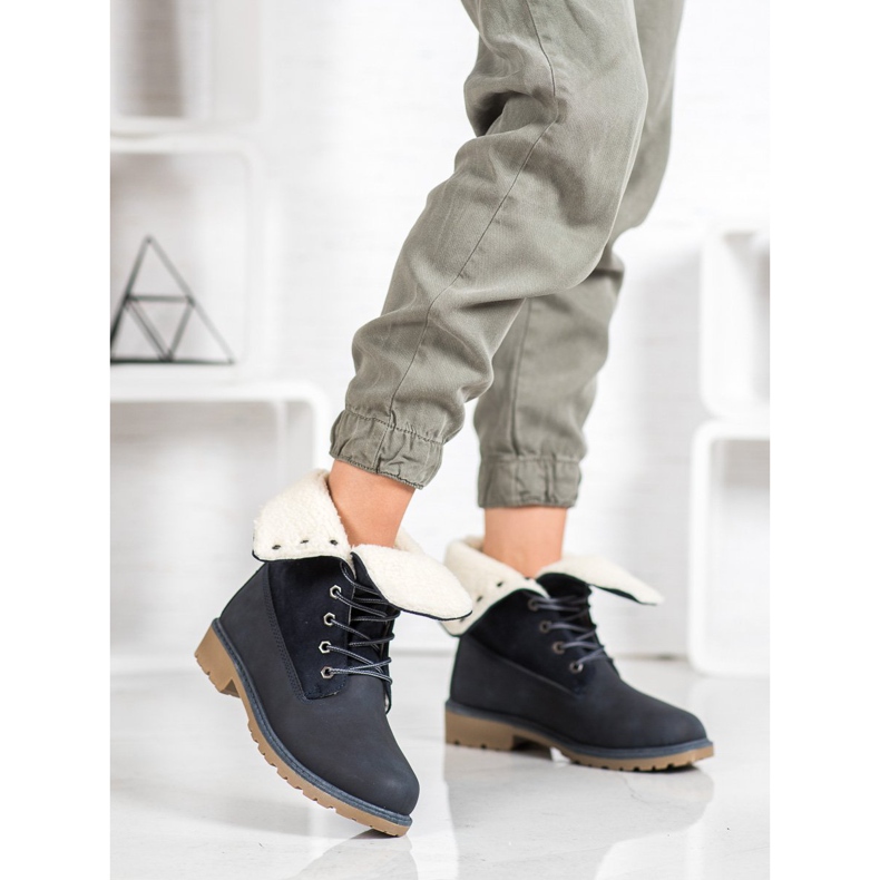 Super Me Botas de amarrar azul 2