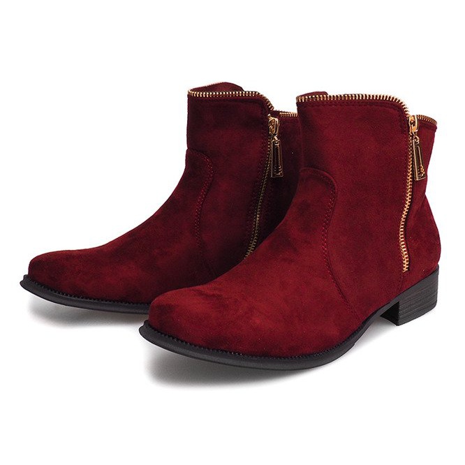 Botas de camurça Jodhpur 8H8586 Bordo vermelho 1