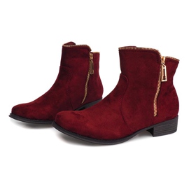 Botas de camurça Jodhpur 8H8586 Bordo vermelho 2