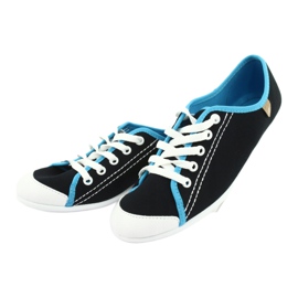 Sapatos juvenis Befado 248Q019 preto azul 3
