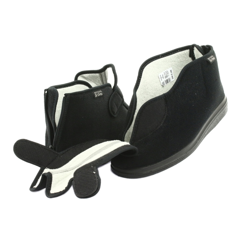 Dr.orto befado feminino para pés doentes 987d002 Black Silber Insert preto 4