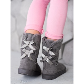 Haver Botas de neve quente com arcos cinza 2 Haver Botas de neve quente com arcos cinza 2