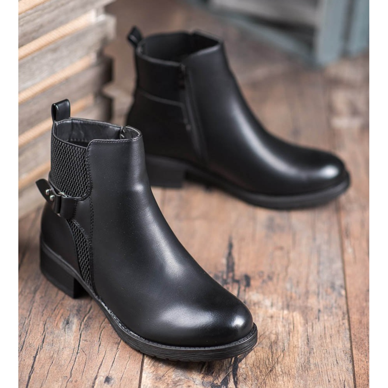 SHELOVET Botas Pretas Confortáveis preto 1