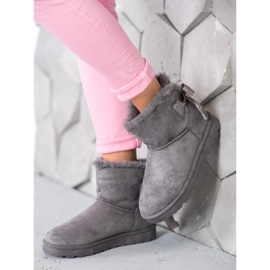 SHELOVET Mukluki caloroso com uma reverência cinza 1