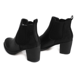 Botas de salto com elástico 1227 preto 1
