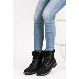 Caçadores elegantes com pele de carneiro preto 2 Caçadores elegantes com pele de carneiro preto 2