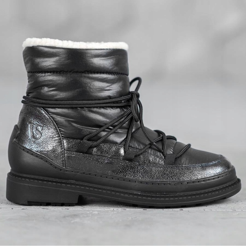 Vices Botas de neve em tecido preto 1