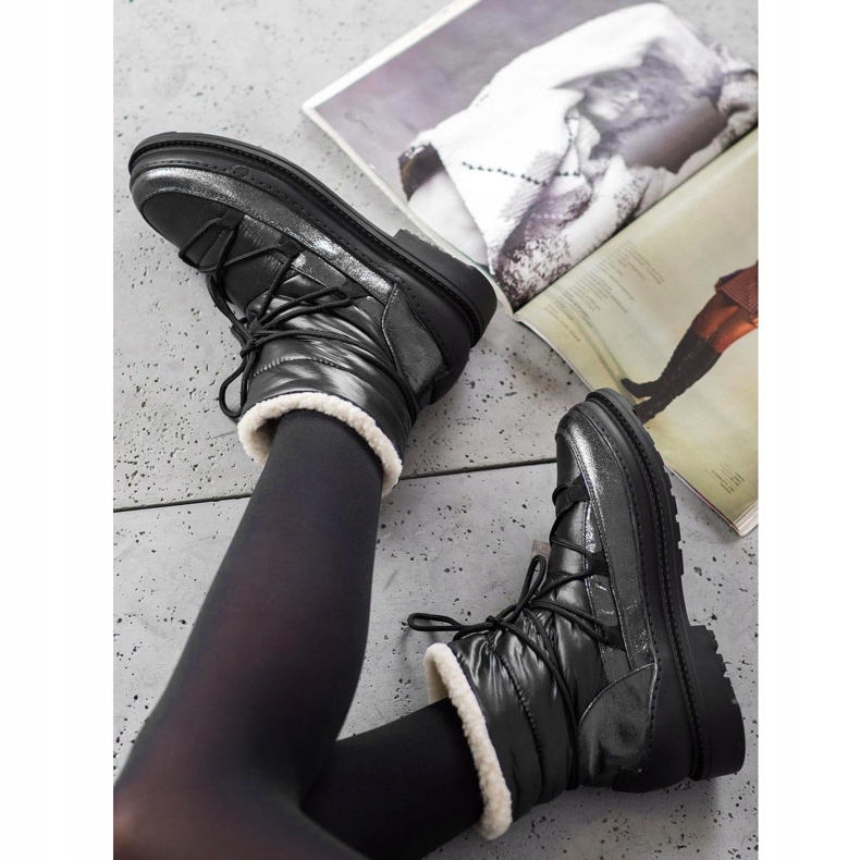 Vices Botas de neve em tecido preto 2 Vices Botas de neve em tecido preto 2