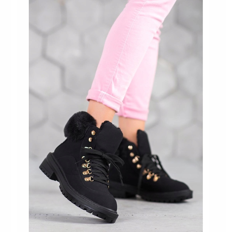 Botas têxteis com pele VICES preto 1