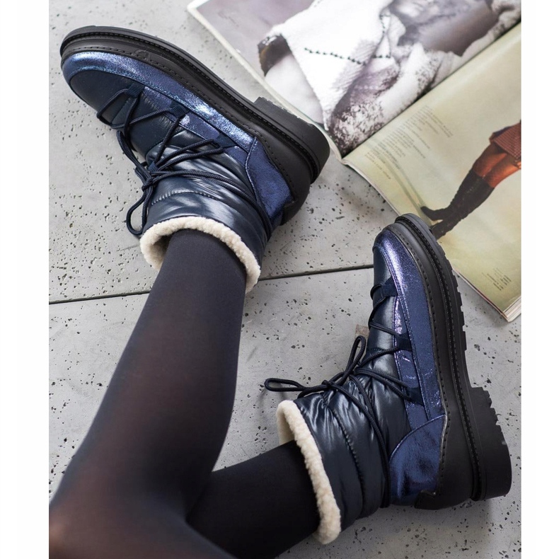 Botas de neve têxteis VICES azul marinho azul 1