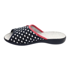 Sapatos femininos Befado com corações pu 254D099 branco vermelho azul marinho 2