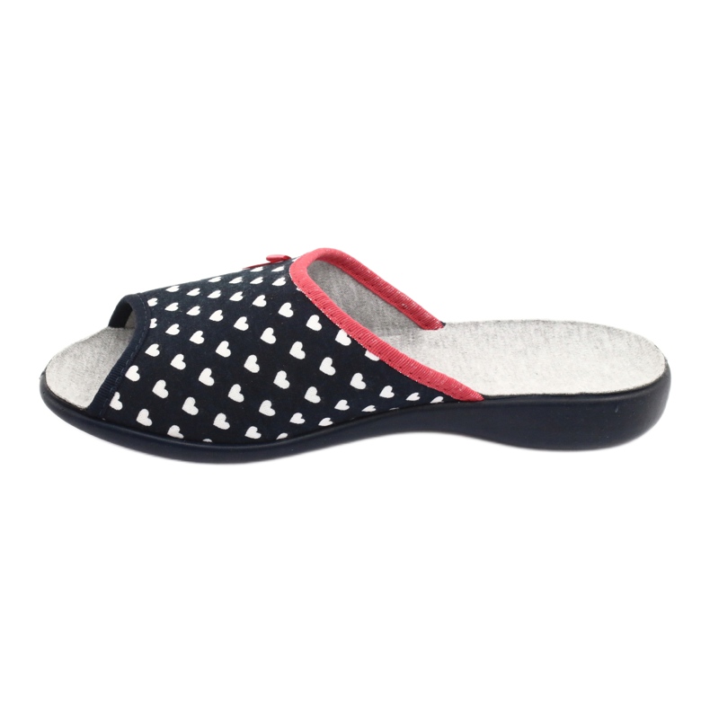 Sapatos femininos Befado com corações pu 254D099 branco vermelho azul marinho 2