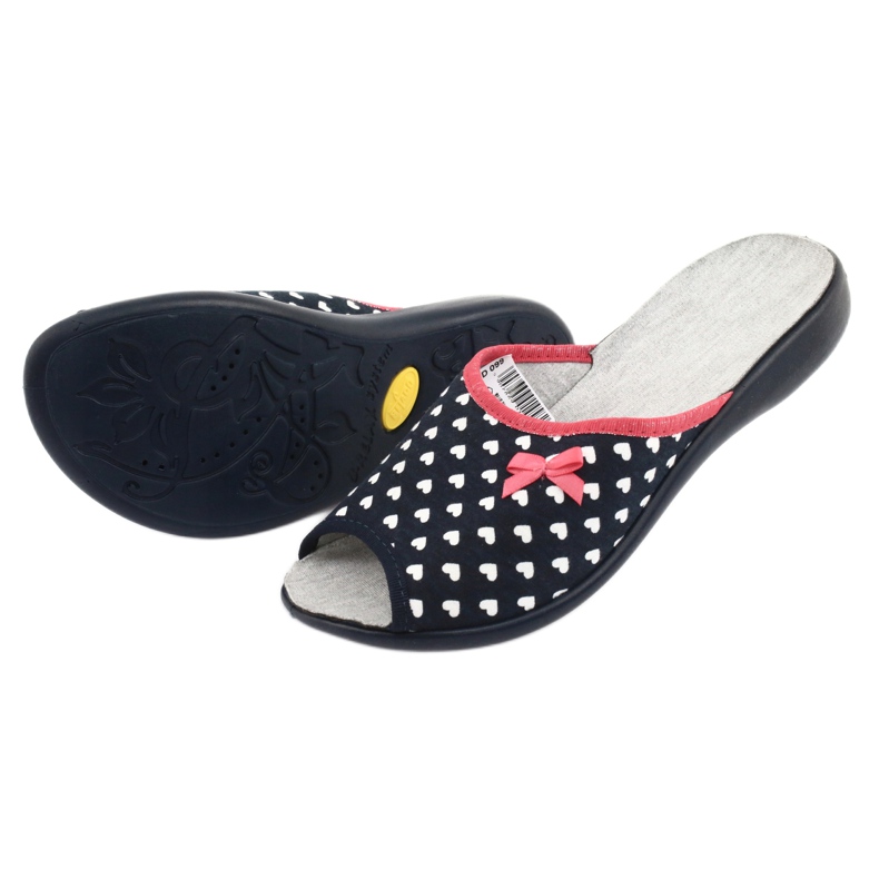 Sapatos femininos Befado com corações pu 254D099 branco vermelho azul marinho 4