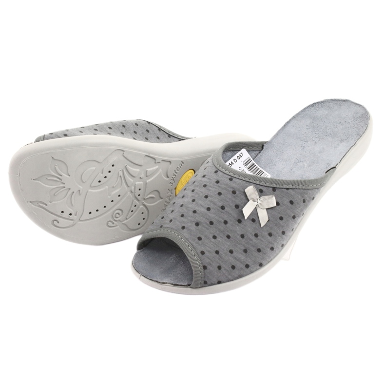 Sapatos femininos Befado pu 254D047 cinza 4