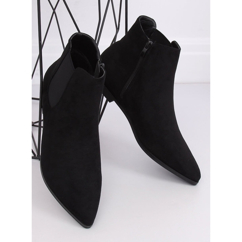 Botas pretas Chelsea com biqueira amendoada TX-1855 Preto 2 Botas pretas Chelsea com biqueira amendoada TX-1855 Preto 2