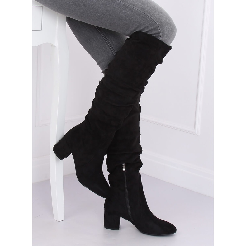 Botas pretas de salto baixo G-279 pretas preto 1