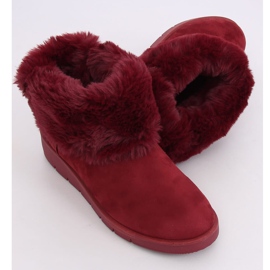 Botas femininas de neve marrom A-3 Vinho Tinto vermelho 1