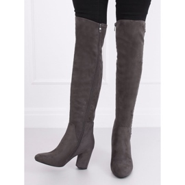 Botas acima do joelho cinza em cinza 7539-GG Gray 2