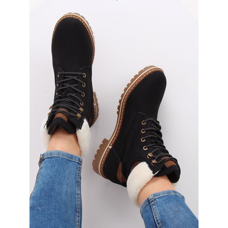 Botas de madeira preta 185-PA preta preto 2