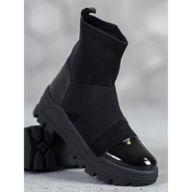 SHELOVET Botas deslizantes da moda preto 1