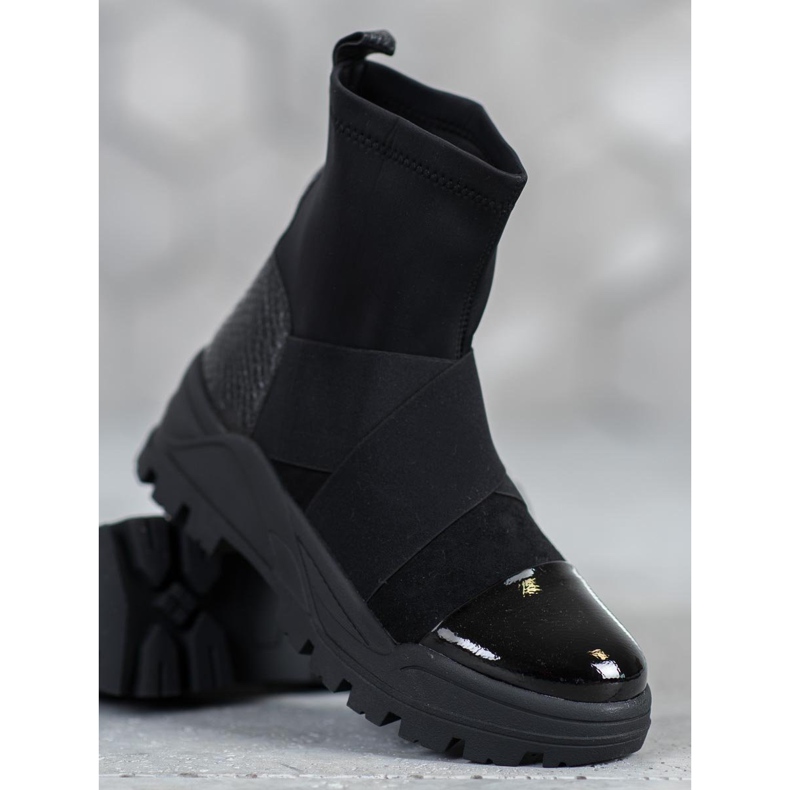 SHELOVET Botas deslizantes da moda preto 1