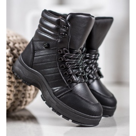 Yes Mile Tênis pretos na plataforma 2