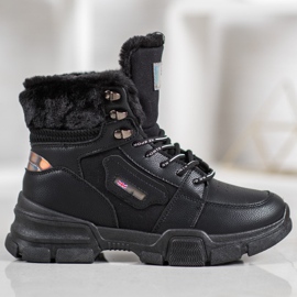 Yes Mile Tênis Com Pele preto 2