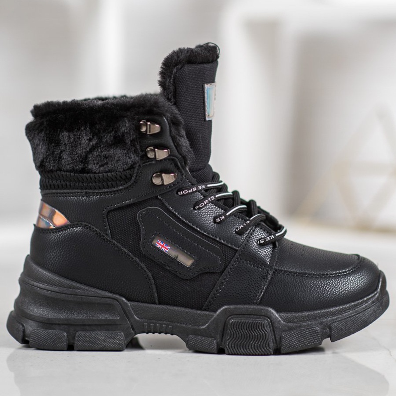 Yes Mile Tênis Com Pele preto 2