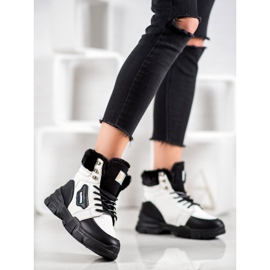 Yes Mile Tênis Com Pele branco preto 2