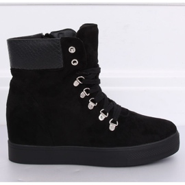Botas pretas RQ216 Serpentine de cunha preta preto 2