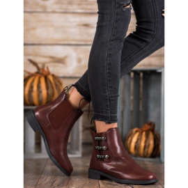 SHELOVET Botas chelsea elegantes marrom 2