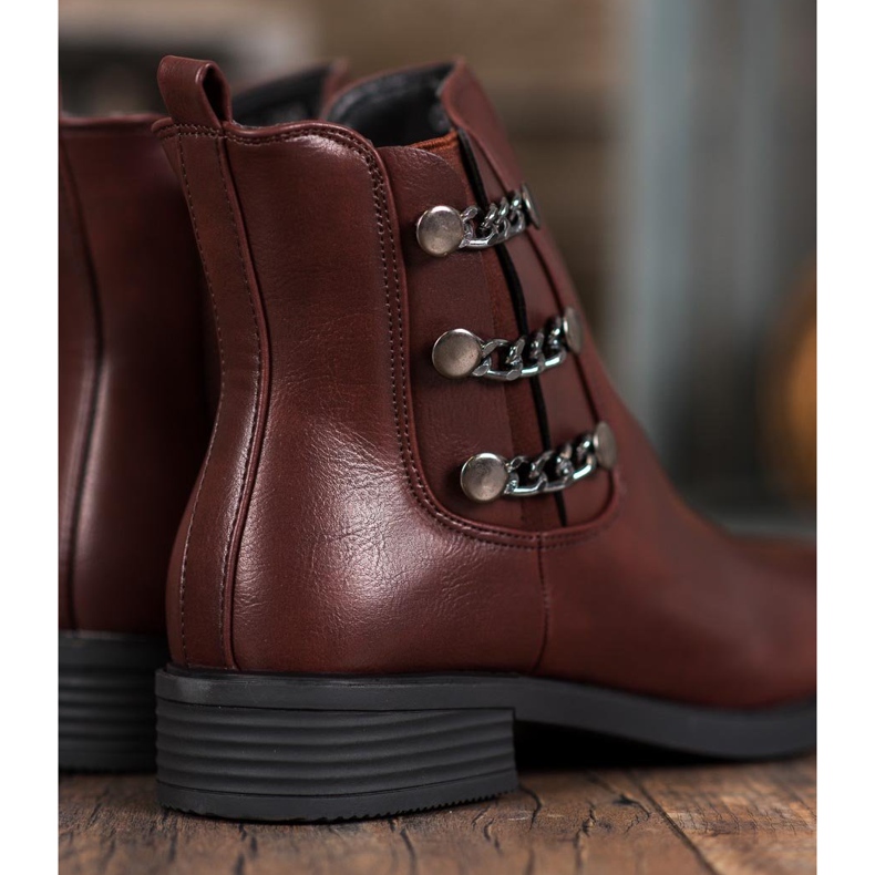SHELOVET Botas chelsea elegantes marrom 1