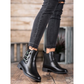 SHELOVET Botas chelsea elegantes preto 2