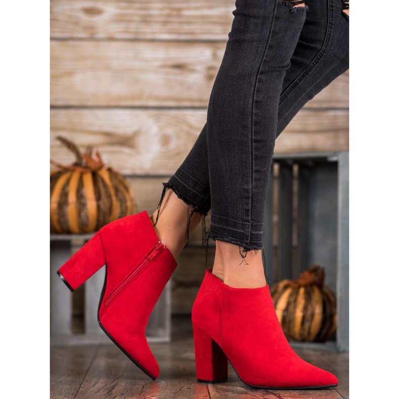 Marquiz Botas sexy com zíper vermelho 1