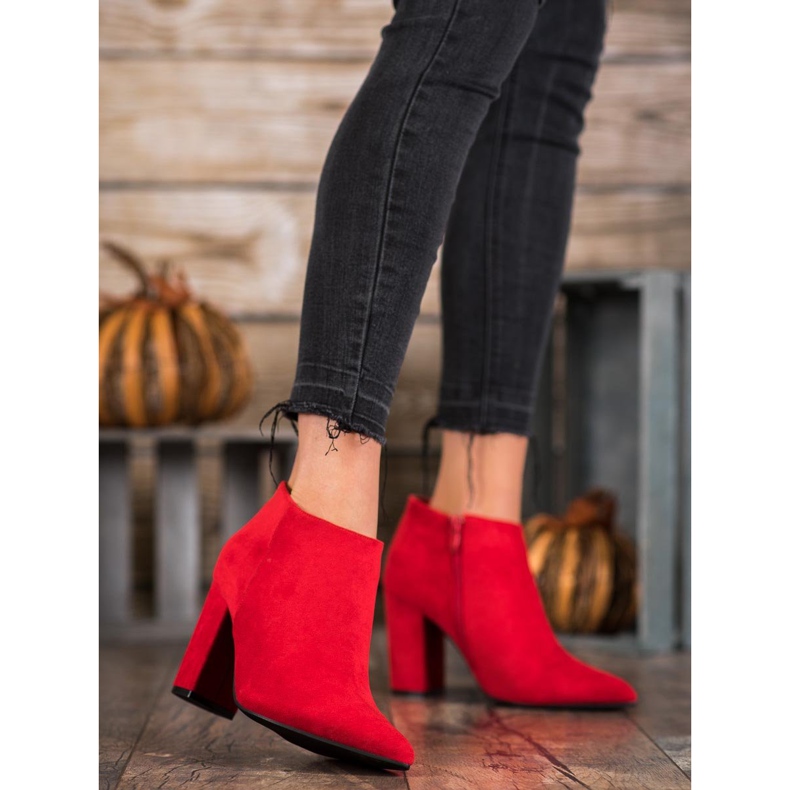 Marquiz Botas sexy com zíper vermelho 2
