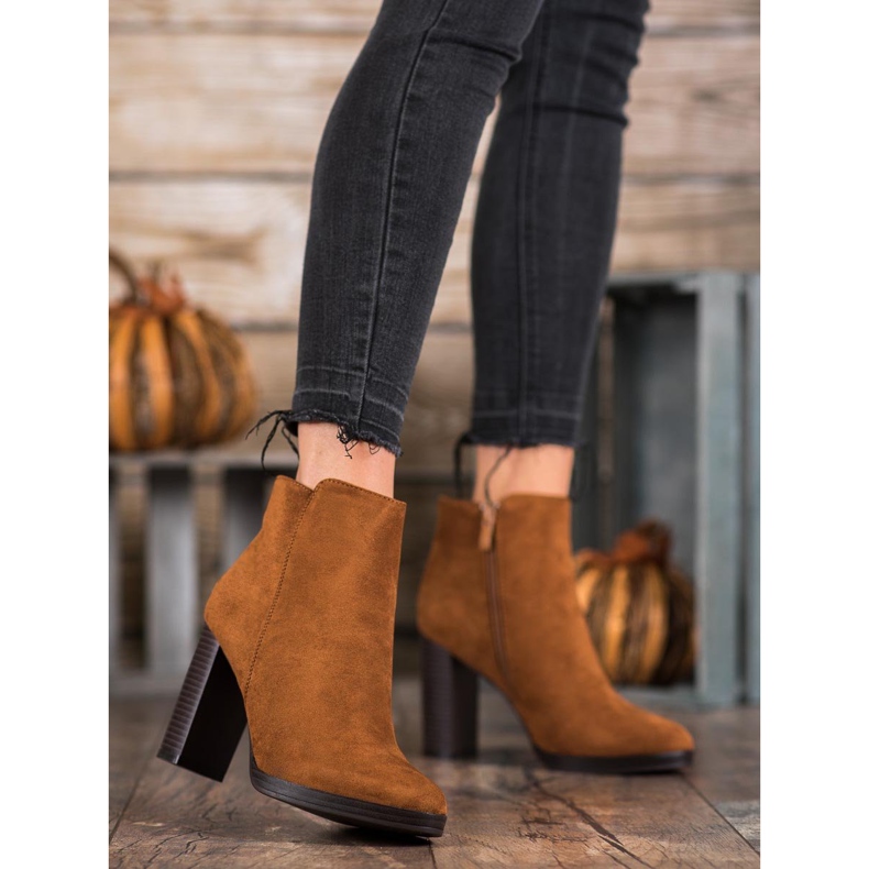 Super Me Botas de camurça elegantes marrom 1