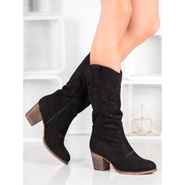 Abloom Botas de cowboy preto 1
