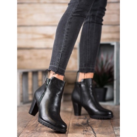 Anesia Paris Botas elegantes de couro ecológico preto 2