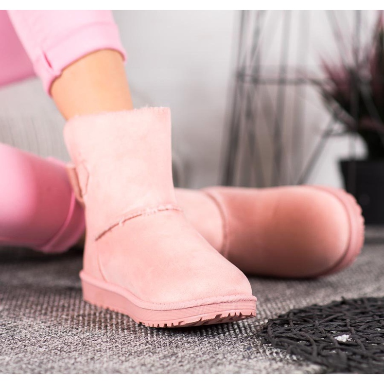 SHELOVET Powder Mukluki com um arco rosa 1