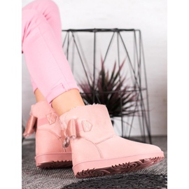 SHELOVET Powder Mukluki com um arco rosa 2 SHELOVET Powder Mukluki com um arco rosa 2