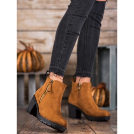 SHELOVET Botas confortáveis ​​na plataforma marrom 1