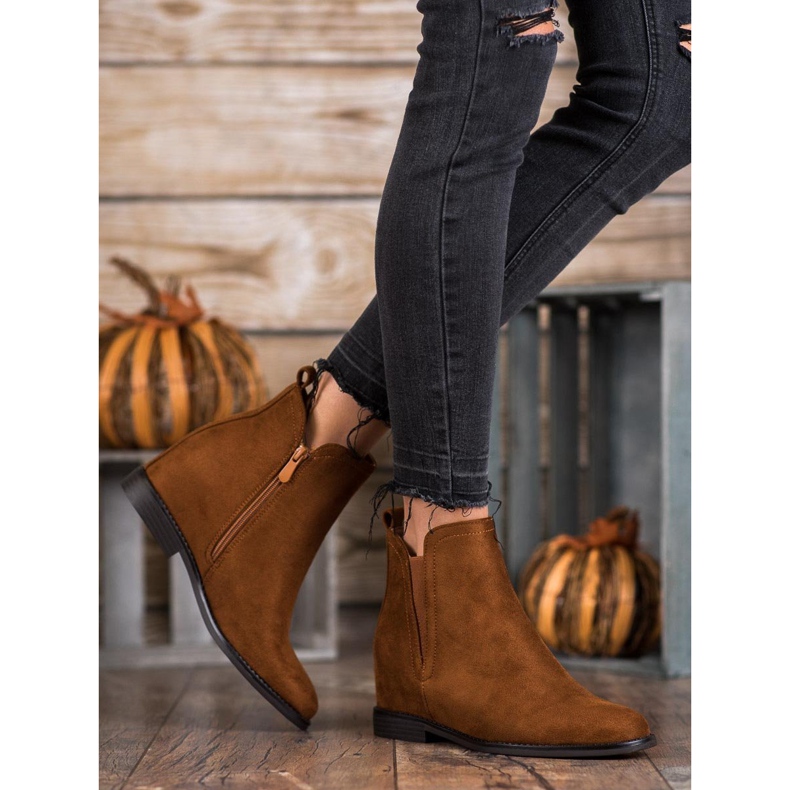 SHELOVET Botas de cowboy confortáveis castanho 2