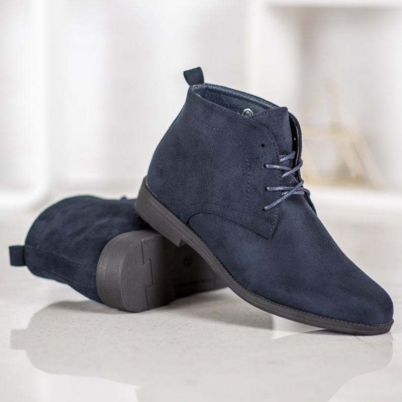 Goodin Botas de camurça confortáveis azul 1
