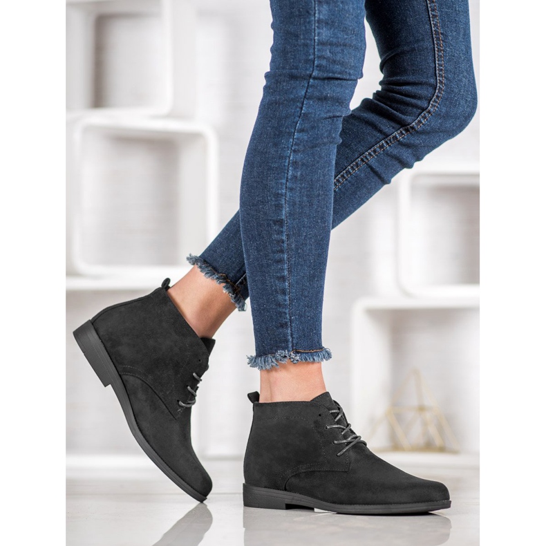 Goodin Botas de camurça confortáveis preto 2 Goodin Botas de camurça confortáveis preto 2