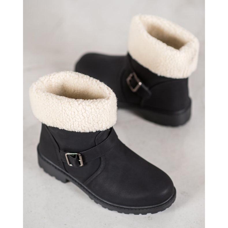 SHELOVET Botas Com Pele De Carneiro preto 2