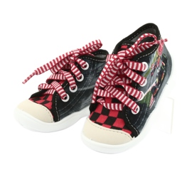 Calçados infantis Befado 218P050 preto vermelho cinza 3