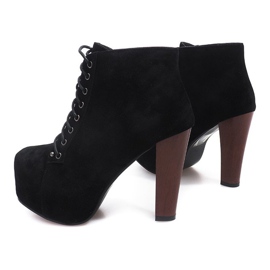 Botas maciças de camurça com salto B753 pretas preto 2 Botas maciças de camurça com salto B753 pretas preto 2